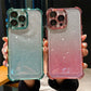 For iPhone 16 15 14 13 12 Pro Max Phone Case, Clear Gradient Glitter Diamond Shockproof Soft Anti-Fall Non-Yellowing Full Cover