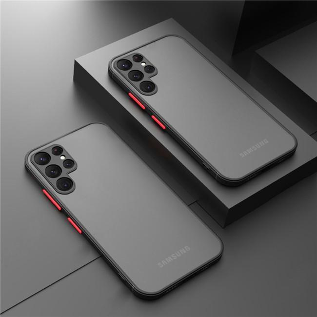 Armor Matte Phone Case For Samsung S24 S23 S22 S21 Ultra Plus A55 A54 A52 A15 A14 A25 A35 A34 A73 Shockproof Bumper Hard Case