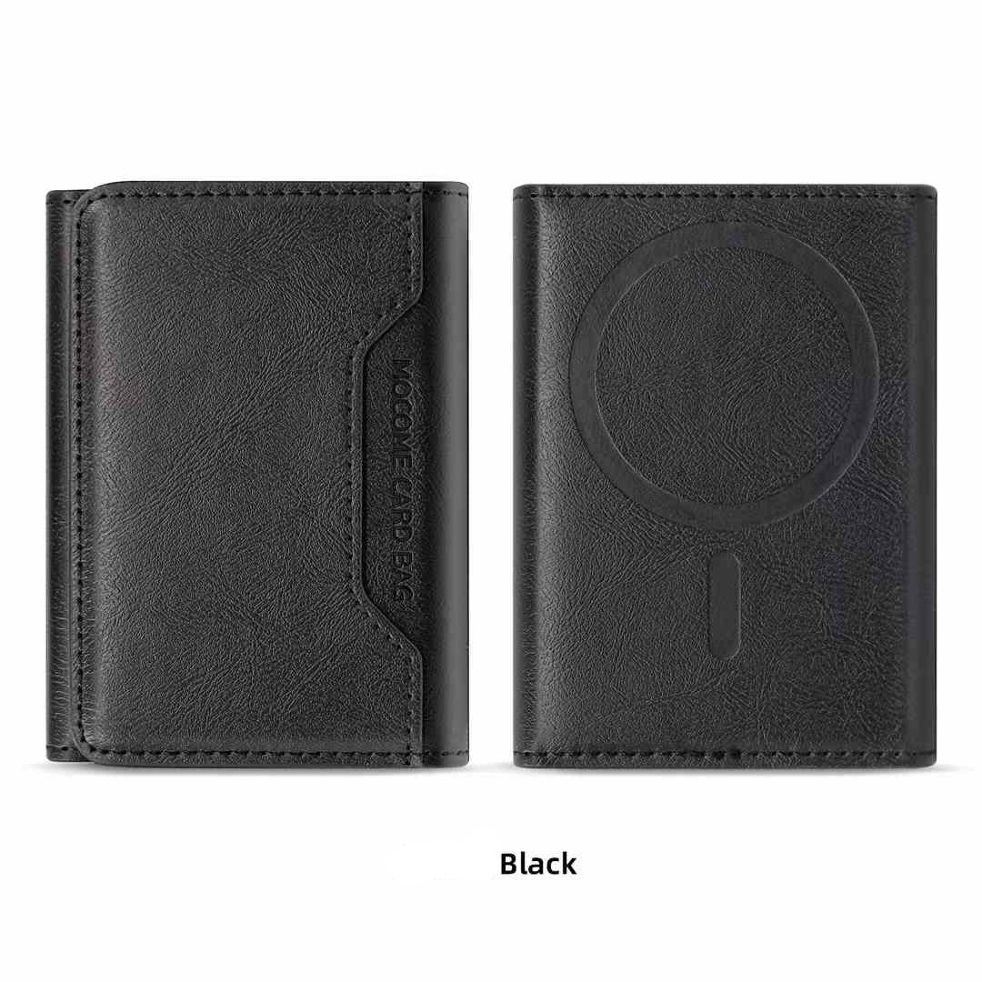 Multi-function Leather Card Case Strong Magnetic Wallet Card Holder Card Bag Case for Magsafe IPhone 16 15 14 13 12 Pro Max Stand Cover for Samsung S23 S24 Magnetic Phone Case Accessories