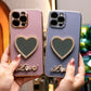 For iPhone 16 15 14 13 Pro Max Phone Case, Love Heart Mirror TPU Luxury Plating Slim Soft Full Cover