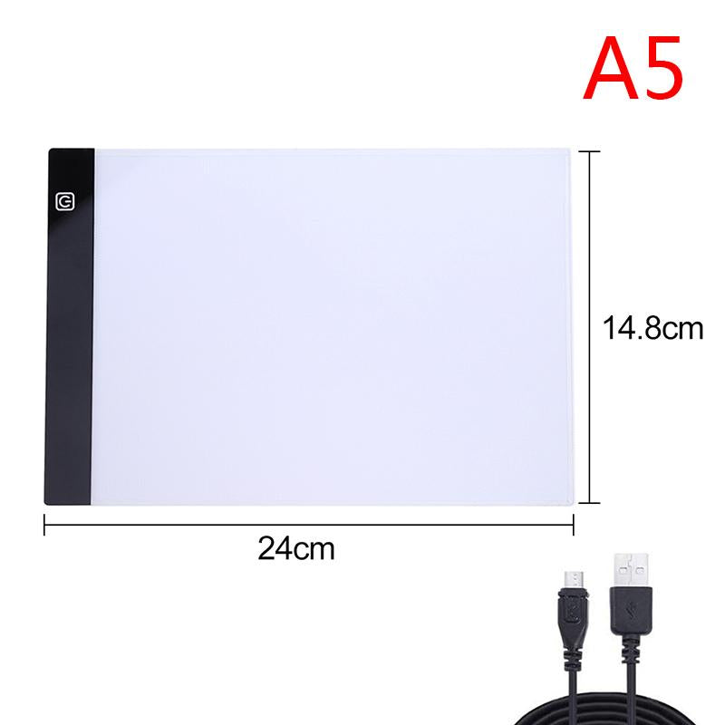 A3/A4/A5 Three Level Dimmable Led Light Pad Copy Drawing Board Pad Tablet Tracing Light Box Eye Protection Easier for Diamond Painting Children's Tools Kids Educational Electronics Writing Learning Pad