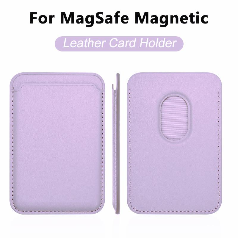 For Magsafe Magnetic Leather Slot Card Holder Wallet Case For iPhone 16 15 14 Pro Max 13 12 11 For Samsung S23 Ultra Accessories