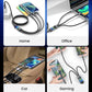 3 In 1 100w Transparent Fast Charging Cable Type C Usb Micro For Iphone Samsung Huawei Xiaomi Pilot Lamp Charger Usb C 6A