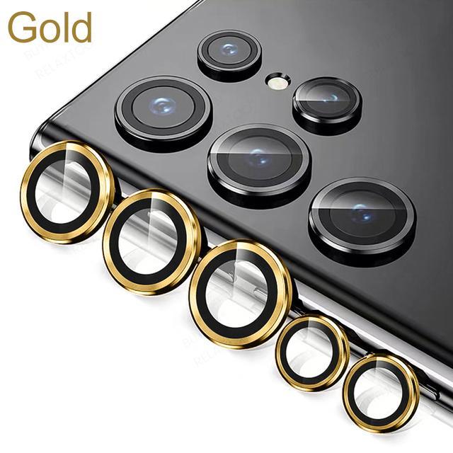 For Samsung S24 S23 S22 Ultra Camera Lens Protector Aluminum Alloy Metal Tempered Glass Camera Film For S24Plus S23 Plus S23FE