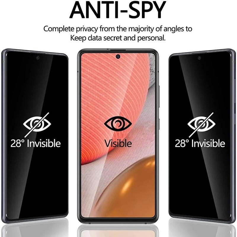 Privacy Full Private Screen Protector Tempered Films For Samsung Galaxy S24Ultra S24FE S21 S20 S23 Ultra S20 Plus A55 A54 A35 A34 A25 A24 A15 A14 S22 Antispy Protective Glass