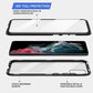 Clear Double Sided Full Cover Magnetic Adsorption Case for Samsung S24 S24FE S24Plus S24Ultra S23 Ultra S23Plus S22 S21 Metal Frame Tempered Glass Shockproof Case