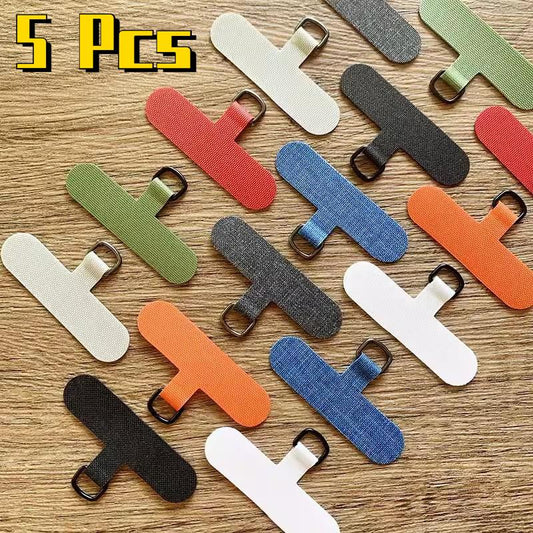 5Pcs T-shaped Lanyard Fixing Clip for Phone Case Universal Gasket Anti-lost Card