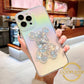 Gradient Crystal Diamond Bear Phone Case for iPhone 16 15 14 13 12 Pro Max