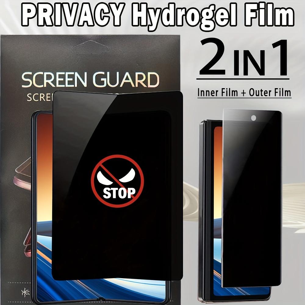 2 In 1 Inner Film + Front Film Anti-peeping Hydrogel Film Screen Protector for Samsung Galaxy Z Fold 6/Z Fold 5/Z Fold 4/Z Fold 3/Z Fold 2 5G, Easy Installation Phone Accessories