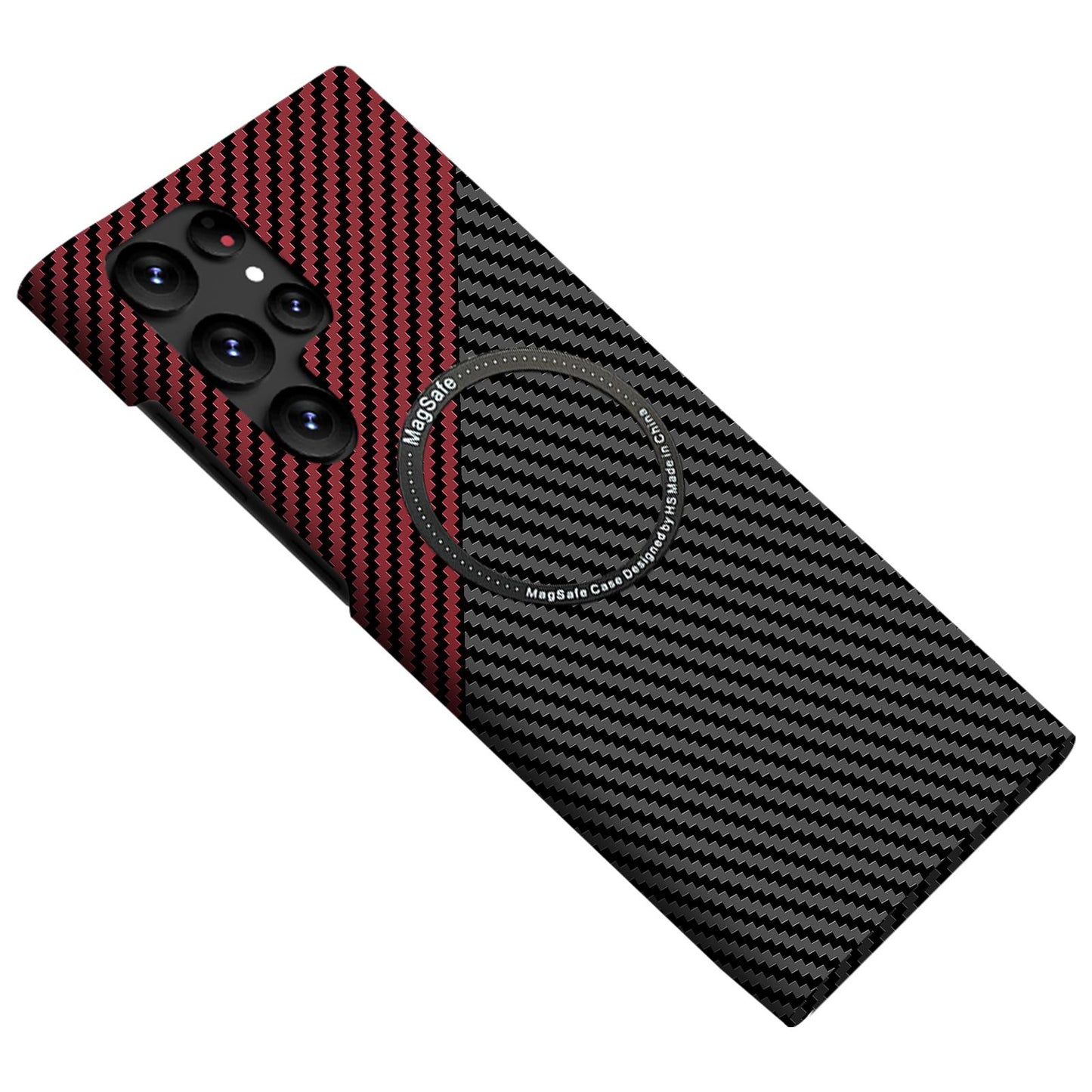 For Samsung S24 S23 S22 Plus Ultra Case, Carbon Fiber Magnetic, Luxury Elegant Case Camera Protection Shockproof Hard Thin Cover