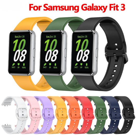 Silicone Strap For Samsung Galaxy Fit 3 Watch Bracelet Replacement Sport Watchband For Samsung Galaxy Fit3 Band Accessories