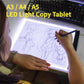 A3/A4/A5 Three Level Dimmable Led Light Pad Copy Drawing Board Pad Tablet Tracing Light Box Eye Protection Easier for Diamond Painting Children's Tools Kids Educational Electronics Writing Learning Pad