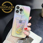 For iPhone 16 15 14 13 12 11 Pro Max Phone Case, Flowing Liquid Quicksand Cup Sparkling Bling Glitter Cup Style Fun Sparkle Transparent Soft TPU Full Cover