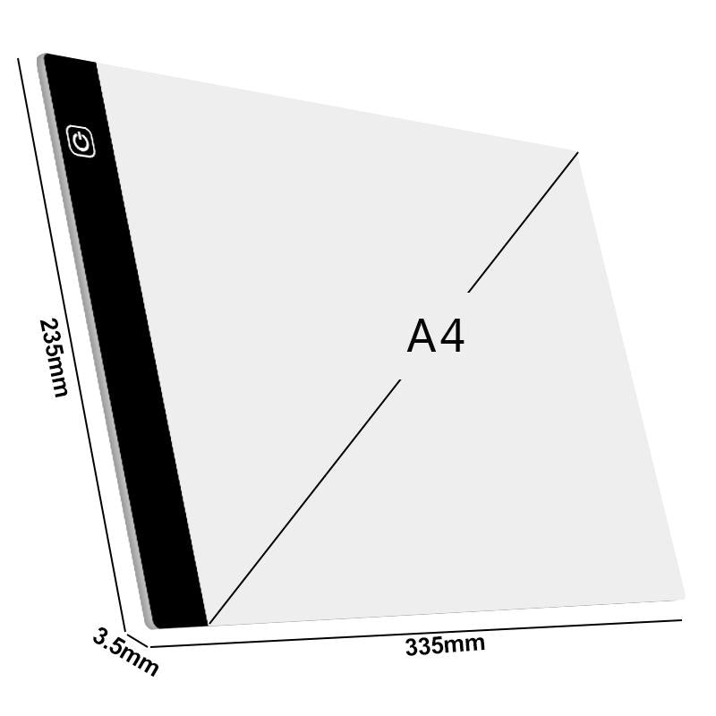 A3/A4/A5 Three Level Dimmable Led Light Pad Copy Drawing Board Pad Tablet Tracing Light Box Eye Protection Easier for Diamond Painting Children's Tools Kids Educational Electronics Writing Learning Pad