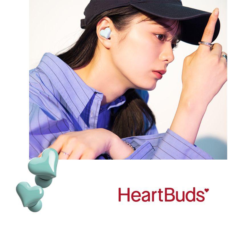 Love Heart For Heartbuds Wireless Earphones TWS Earbuds Bluetooth Headset Heart Buds Women Fashion Pink Gaming Student Headphones Girl Gift