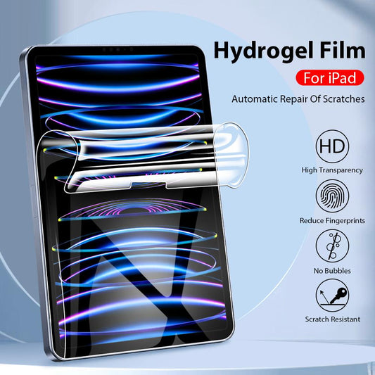 Hydrogel Film For Ipad Air 5 4 9th 10 10th Generation 10.9 Screen Protector For Ipad 11 4th 12.9 6th 12 9 7 8th 10.2 Accessories