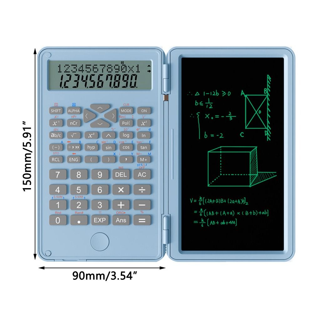 6 inch Digital Drawing Pad Writing Tablet Foldable Desk Scientific Calculators 12-Digit Digital with an Erasable Writing Tablet Large Display Drawing Pad Painting Electronics Tools