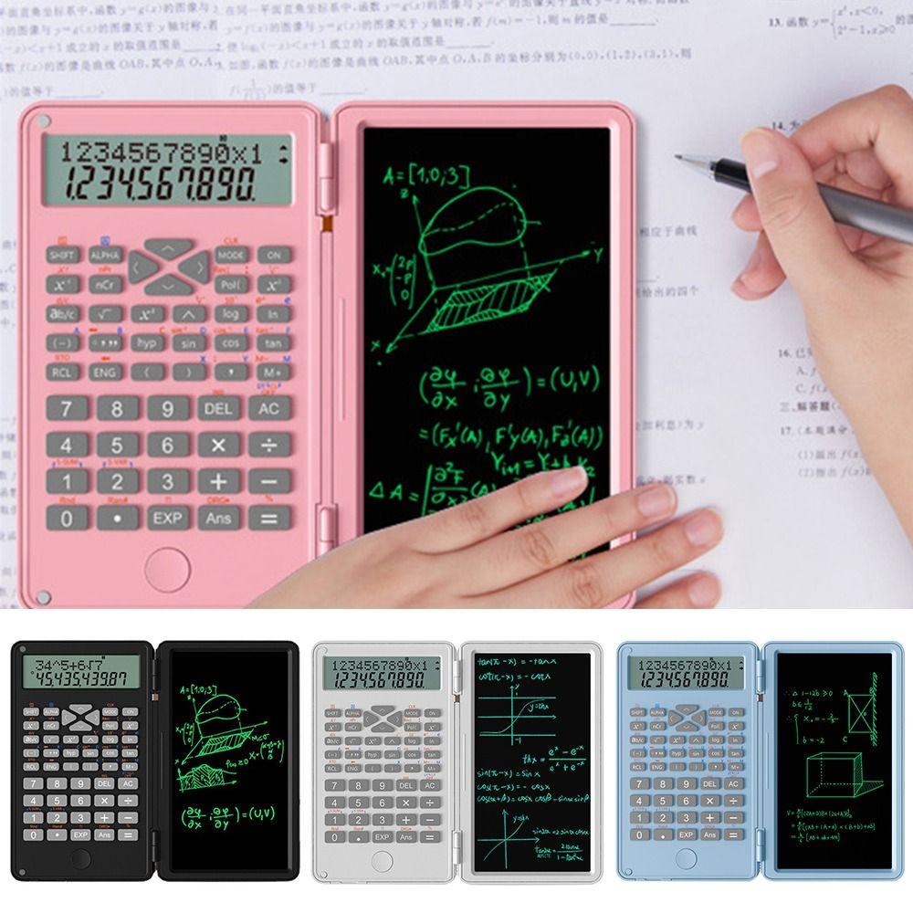 6 inch Digital Drawing Pad Writing Tablet Foldable Desk Scientific Calculators 12-Digit Digital with an Erasable Writing Tablet Large Display Drawing Pad Painting Electronics Tools