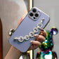 Glitter Diamond Chain Plating Phone Case For iPhone 16 15 14 13 12 Plus Pro Max Soft TPU Back Cover