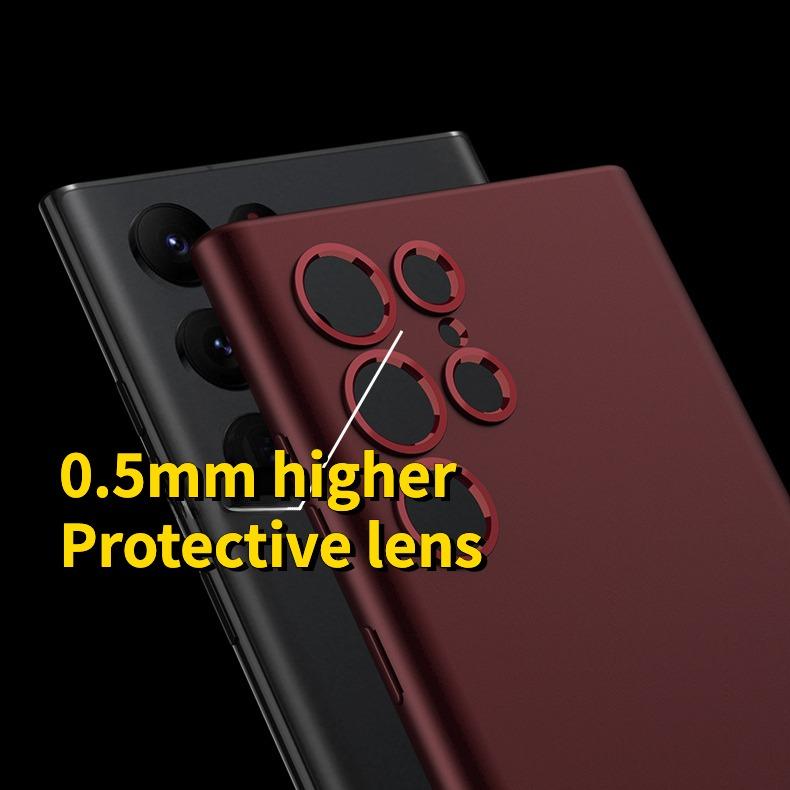 For Samsung S24Ultra S23Ultra S22Ultra Case, Super Slim Silicone TPU Matte, Luxury Elegant Metallic texture precision Case Camera Protection Soft Cover