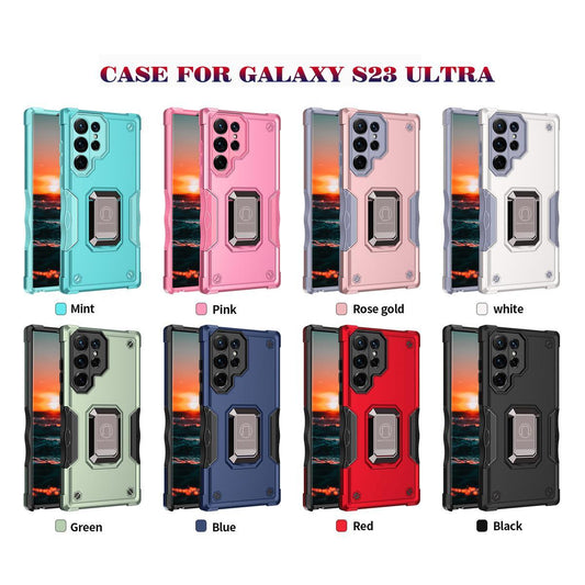 For Samsung S24 S23 S22 S21 FE Ultra Case, Heavy Duty Protection Magnetic Kickstand, Shockproof Case Camera Protection Hard Cover