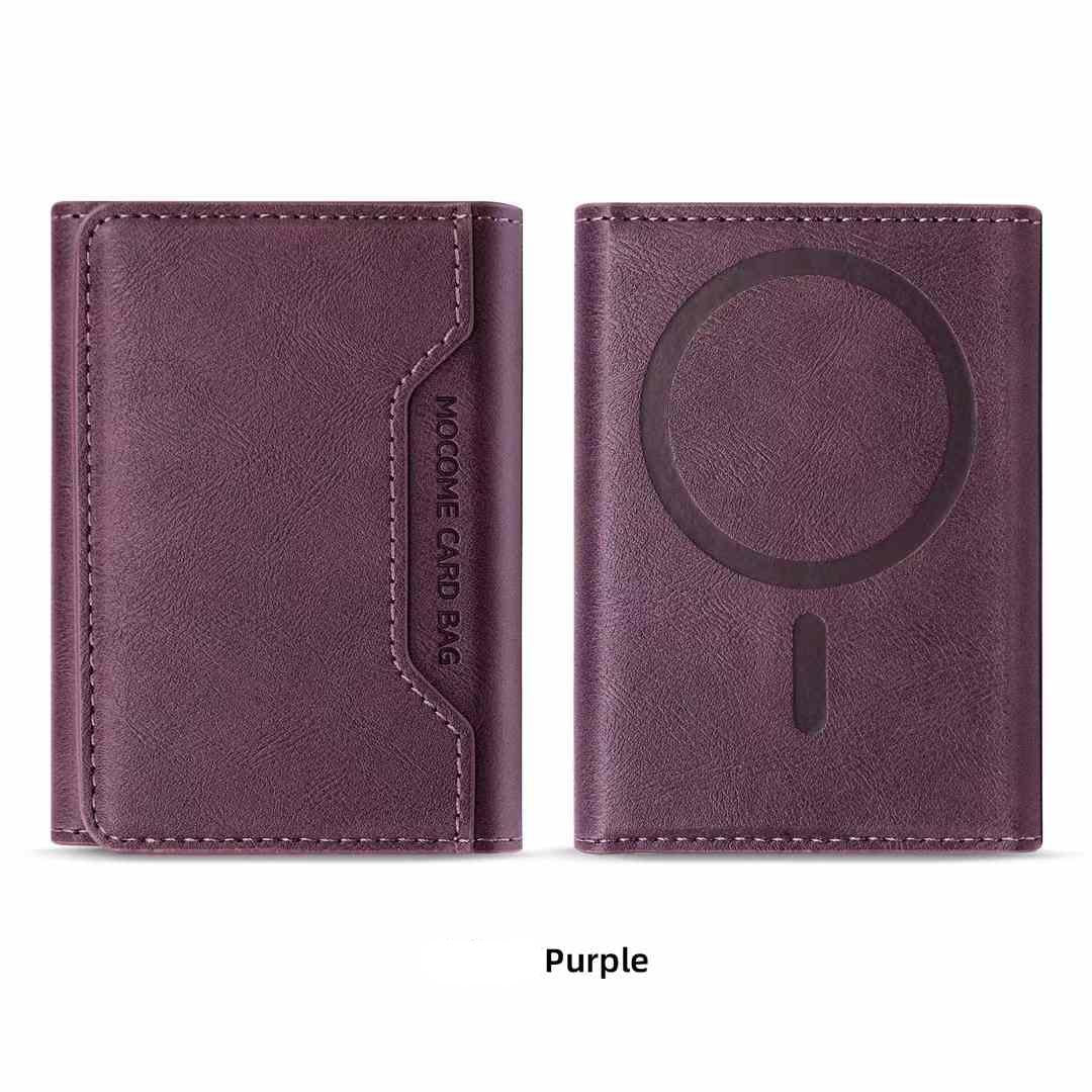 Multi-function Leather Card Case Strong Magnetic Wallet Card Holder Card Bag Case for Magsafe IPhone 16 15 14 13 12 Pro Max Stand Cover for Samsung S23 S24 Magnetic Phone Case Accessories