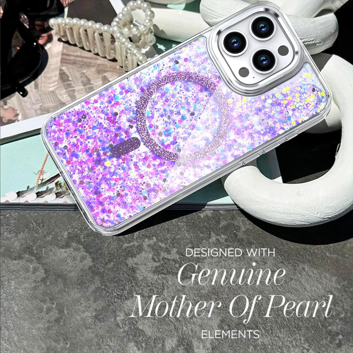 For Magsafe Magnetic Bling Sequins Glitter Case For iPhone 16 15 14 13 12 Plus Pro Max Wireless Charging Shiny Shockproof Cover