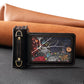 Wallet Case for Samsung Galaxy Z Flip 5 4 3 Leaves Card Holder Lanyard Handbag Crossbody Leather Cover