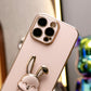 Rabbit Stand Plating Phone Case for iPhone 16ProMax 16 15 14 13 12 11 Pro Max