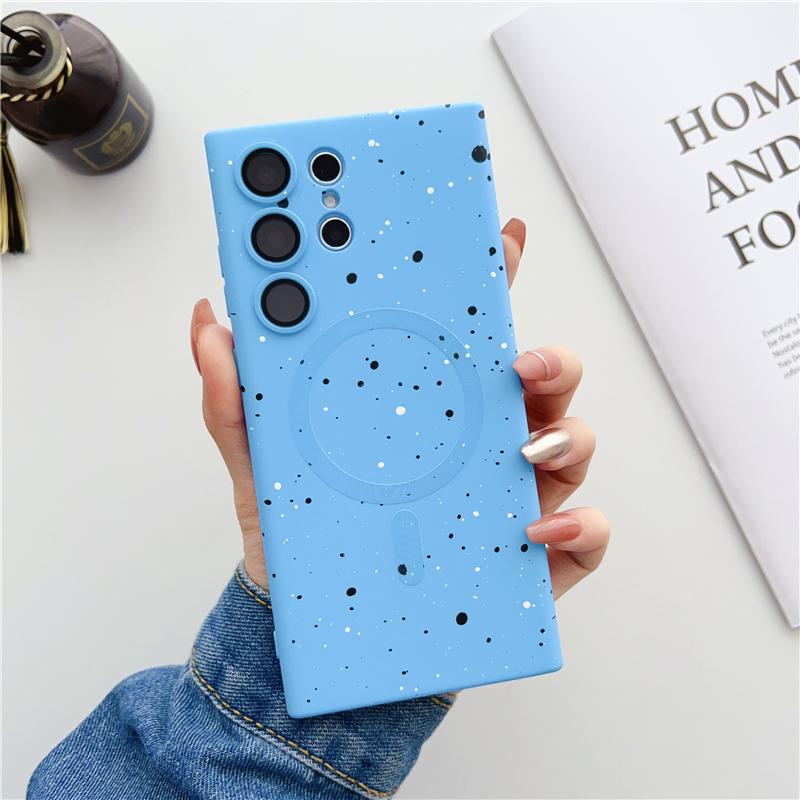 Luxury Colorful Matte Magnetic Case For Samsung S23 S22 S21 S20 Ultra Plus FE Note20 Ultra Soft Silicone Cases Cover