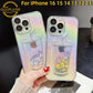 For iPhone 16 15 14 13 12 11 Pro Max Phone Case, Flowing Liquid Quicksand Cup Sparkling Bling Glitter Cup Style Fun Sparkle Transparent Soft TPU Full Cover