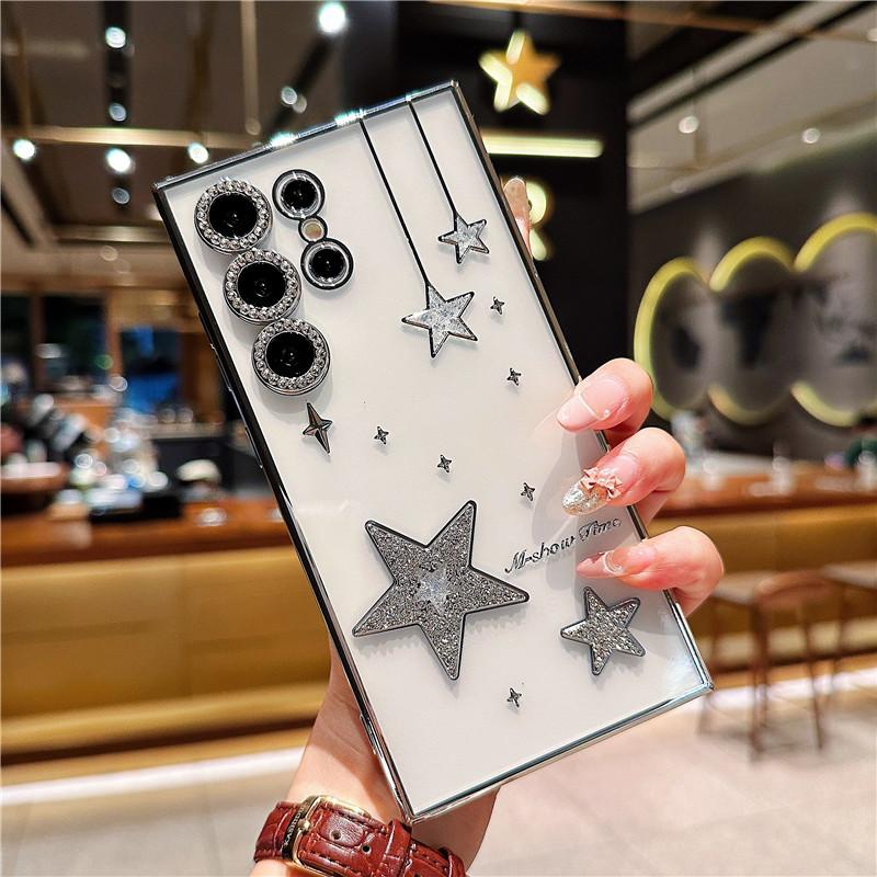 For Samsung Galaxy S23 S24 Ultra Luxuxy Unique Diamond Star Soft Phone Case Cover