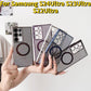 For Samsung S24Ultra S23Ultra S22Ultra, Thin Stripe Carbon Fiber Clear Magnetic Plating Case Soft Back Cover