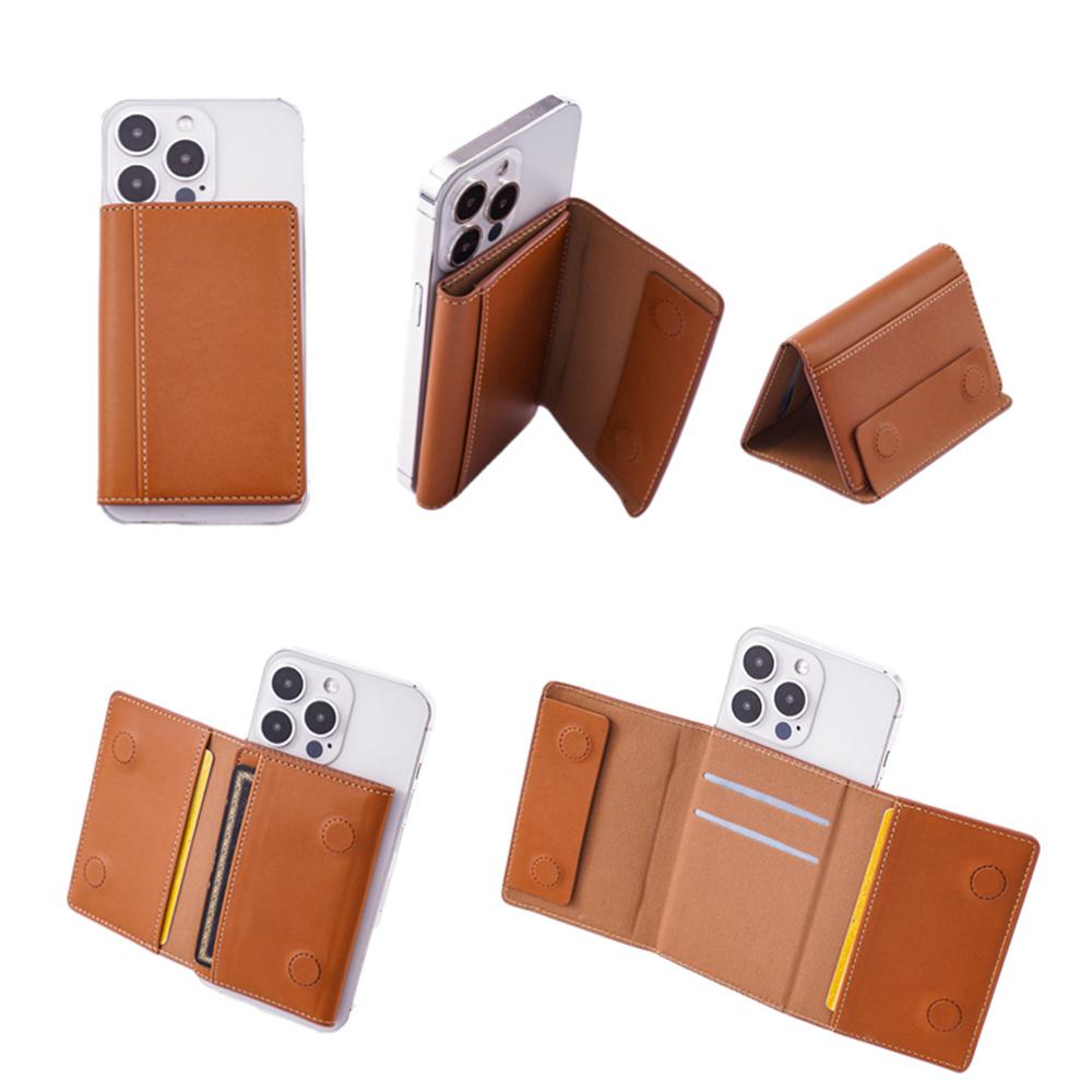 Flip Leather Wallet Case For iPhone 16 15 14 13 12 11 Samsung Strong Magnetic Magsafe Card Holder Wallets Stand Multiple Card Slots