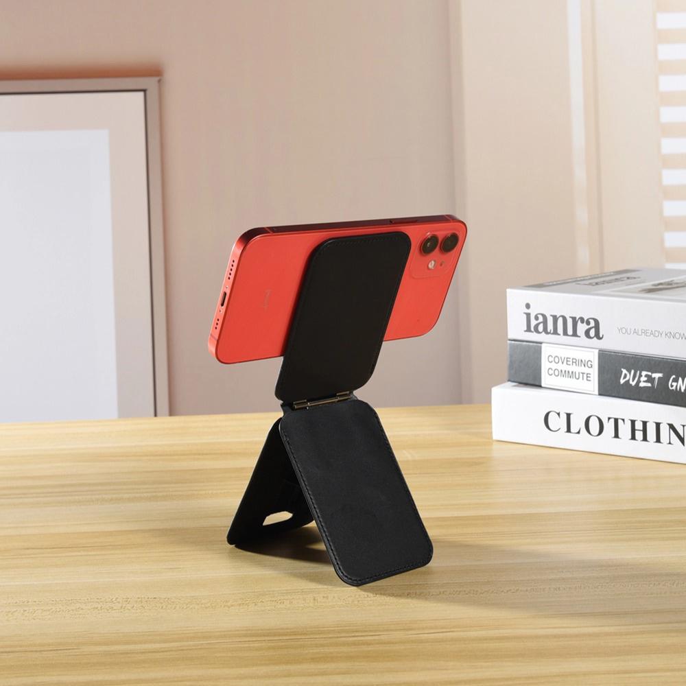 Adjustable Foldable Wallet Phone Holder Selfie Stick Function Stand with Card Bag For Apple Desktop Phone Stand Holder for IPhone 16 15 14 13 12 Pro Max Plus Magnetic Holder