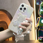 Luxury Rhinestone Bear Phone Case With Laser Bowknot Chain for iPhone 16 15 14 13 12 11 Plus Pro Max Fashion TPU Cover with Bling Stones