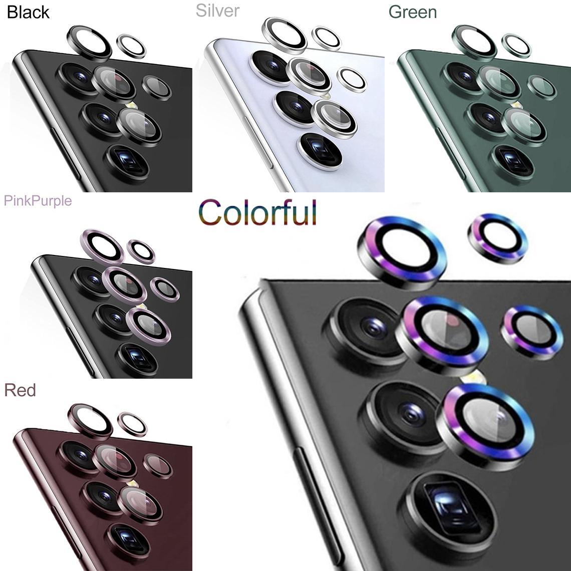 For Samsung S24 S23 S22 Ultra Camera Lens Protector Aluminum Alloy Metal Tempered Glass Camera Film For S24Plus S23 Plus S23FE