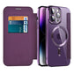 Wireless Charge Case for iPhone 16 15 14 13 12 Pro Max 15 Plus Magnetic Shockproof Flip Leather Shell Card Slot Hard PC Back Cover