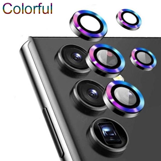 For Samsung S24 S23 S22 Ultra Camera Lens Protector Aluminum Alloy Metal Tempered Glass Camera Film For S24Plus S23 Plus S23FE