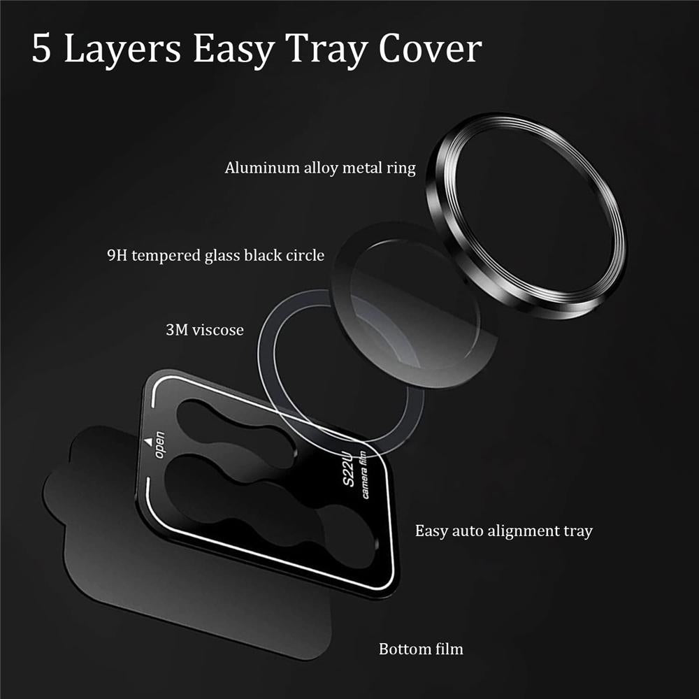 Camera Lens Protector Aluminum Alloy Metal Tempered Glass Camera Film For Samsung S24Ultra S24 S22Ultra S23 S23Plus S23 Ultra S23FE