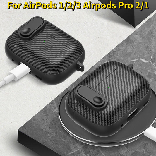 For Airpods Pro 2 Case Carbon Fiber Pattern Earphone Luxury Protective For Airpods 3 Cover