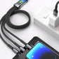 3 In 1 100w Transparent Fast Charging Cable Type C Usb Micro For Iphone Samsung Huawei Xiaomi Pilot Lamp Charger Usb C 6A