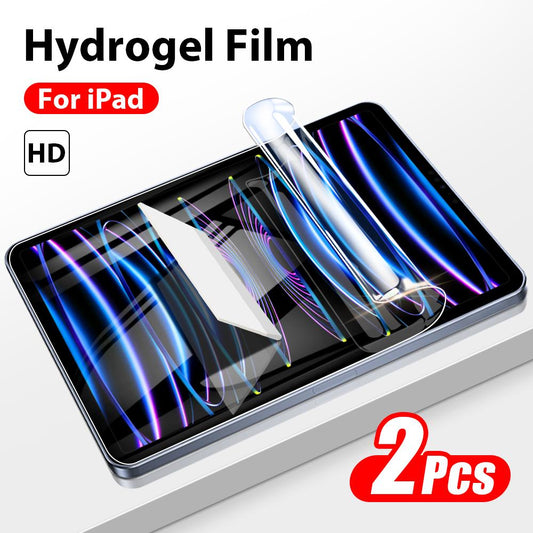 2 Pieces Hydrogel Film For Ipad Pro 13 11 M4 M2 12.9 6th Air 5 4 3 Screen Protector For Ipad 10 9 9th 10th Generation 8th 10.2 10.9 Film