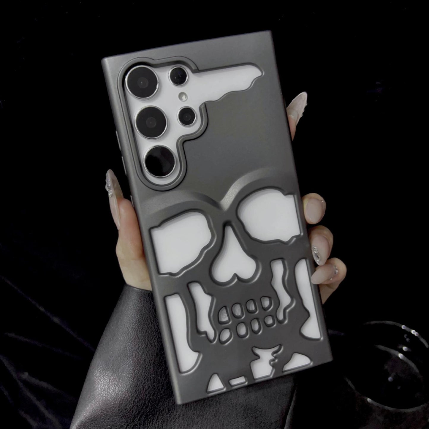 For Samsung S24 Ultra S23 Plus, Thin Skull Matte Hollow Heat Dissipation Case Cooling Soft Back Cover