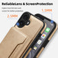 For iPhone 16ProMax 16 15 14 13 Phone Case with Strong Magnetic Wallet, Leather Card Bag Stand for Magsafe Support Wireless Charging Shockproof Hard Full Cover