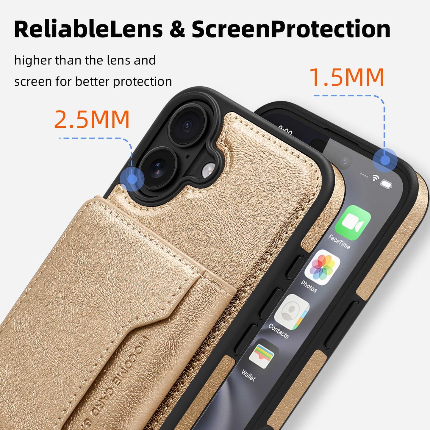 For iPhone 16ProMax 16 15 14 13 Phone Case with Strong Magnetic Wallet, Luxury Leather Anti-Fall Card Bag Kickstand for Magsafe Shockproof Business Hard Full Cover