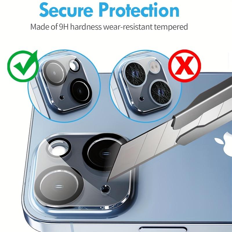 2 Pieces For iPhone 16 15 Pro Max 14 Plus 13 12 11 Camera Lens Protector, Ultra Clear Tempered Glass Full Camera Cover, 9H Hardness Protective Shield, Drop-proof