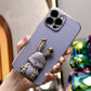 Rabbit Stand Plating Phone Case for iPhone 16ProMax 16 15 14 13 12 11 Pro Max