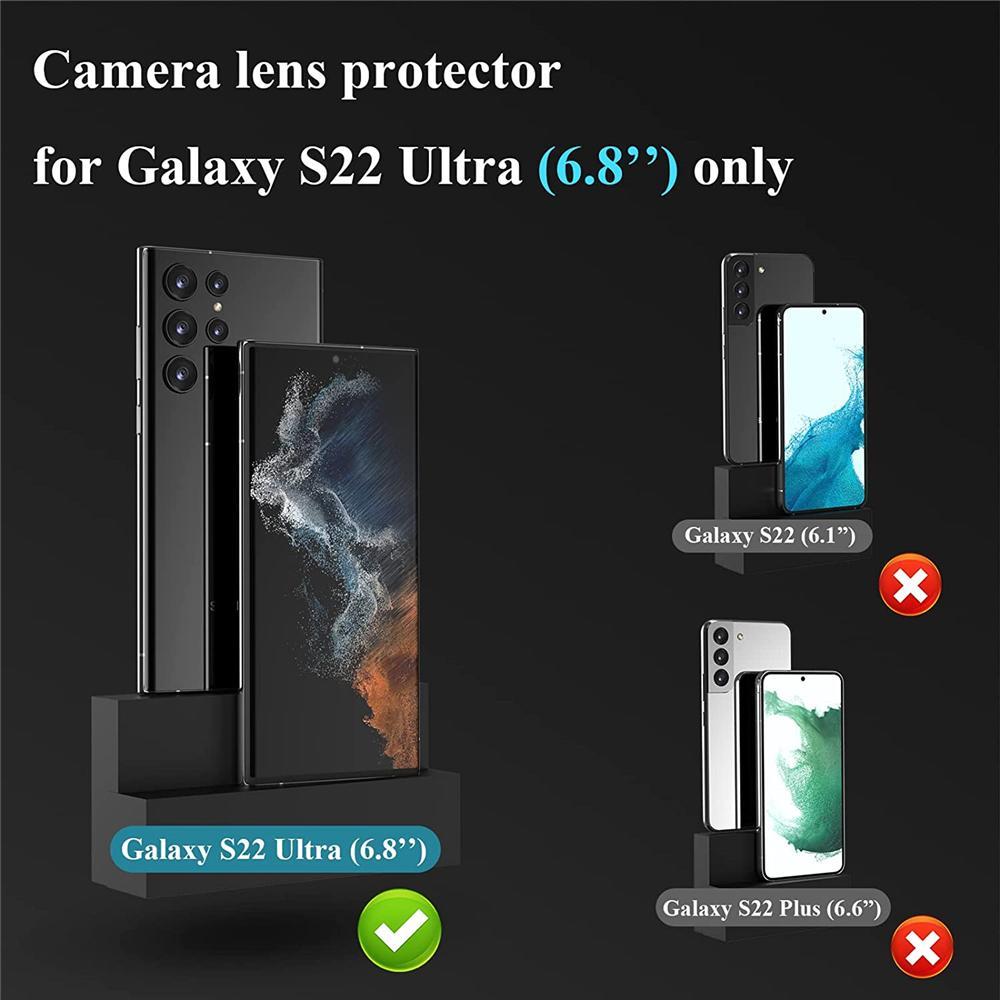 For Samsung S24 S23 S22 Ultra Camera Lens Protector Aluminum Alloy Metal Tempered Glass Camera Film For S24Plus S23 Plus S23FE