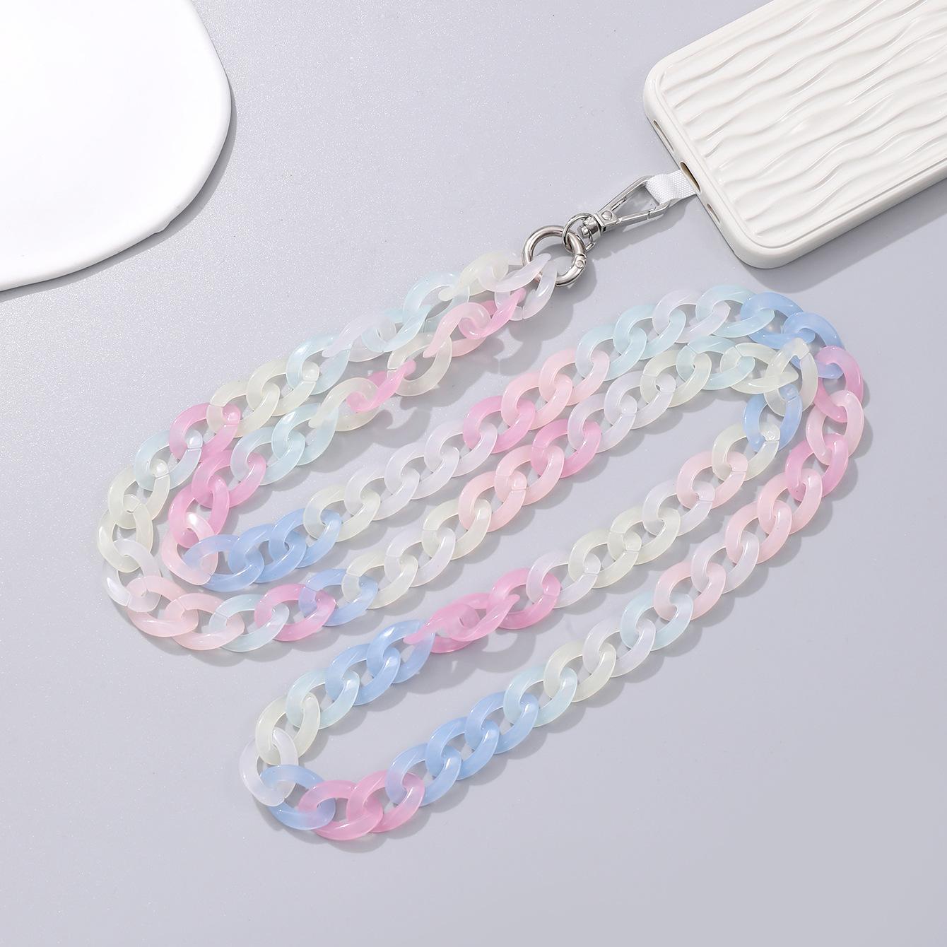 New Necklace Phone Lanyard With Slot Card 120CM Colorful Crossbody Cellphone Strap Chain For iPhone Samsung Accessories